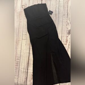 Lulu's Elegant Black Strapless Dress